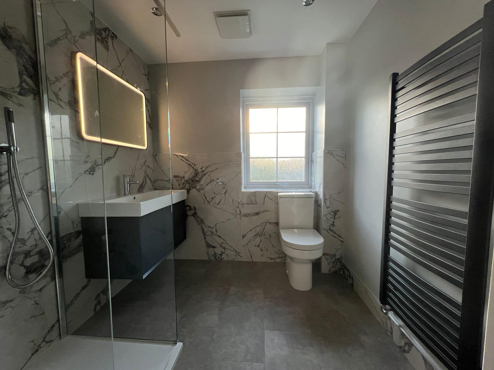 Bathroom tiling completed for a home in Basildon Essex