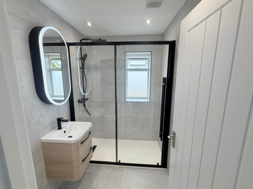 tiled bathroom